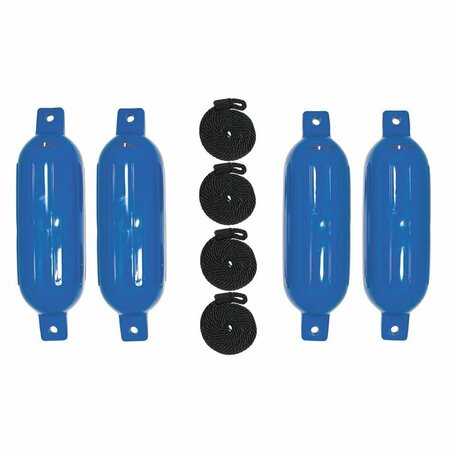 EXTREME MAX 4.5 x 16 in. Boattector Fender Value, Blue, 4PK 3006.7524